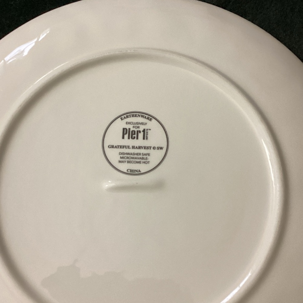 Pier 1 Grateful Harvest Earthenware Plate - Picture 7 of 7